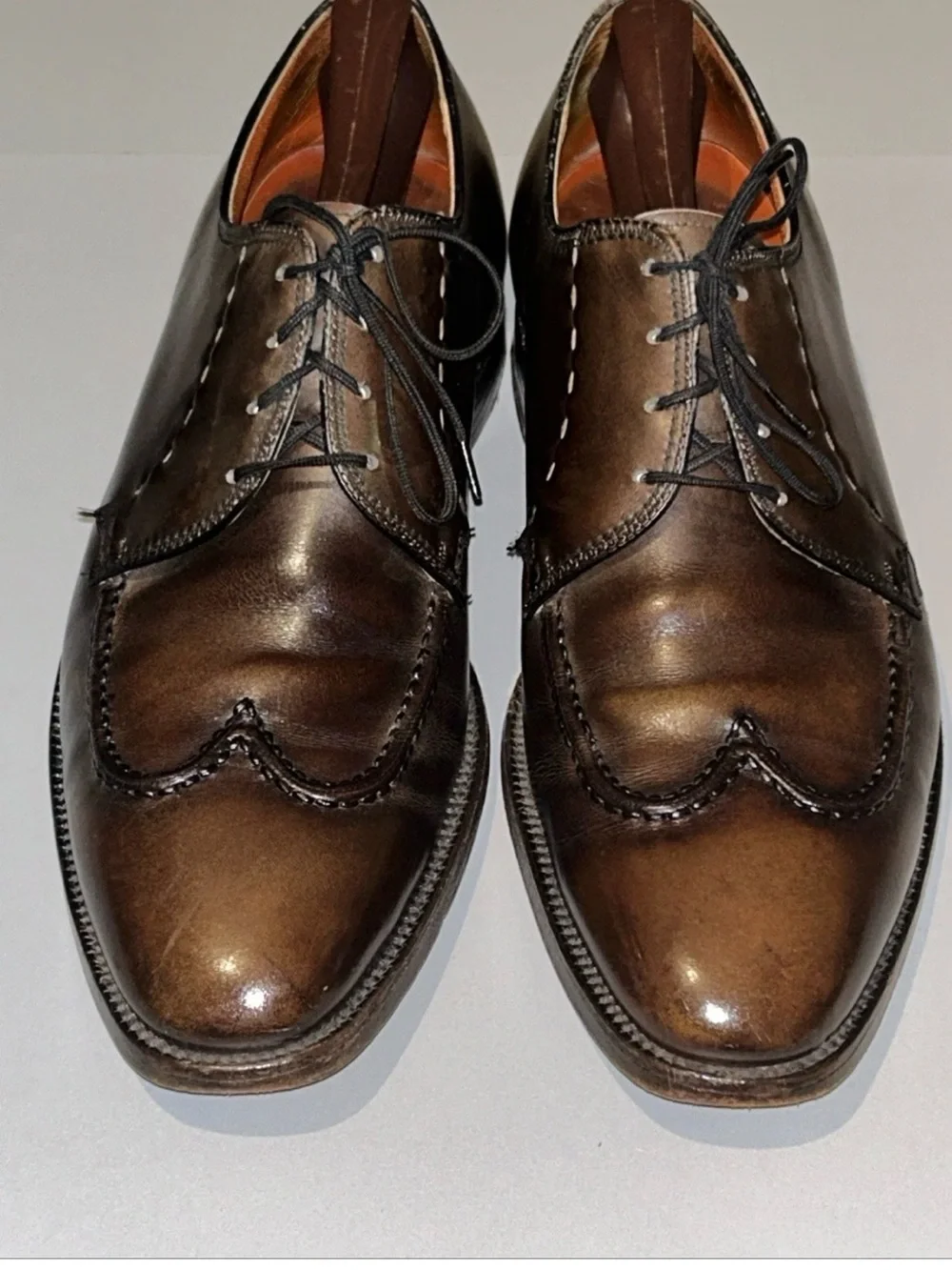 Nunn Bush ankle fashioned custom grade Men's Brown Leather Dress Shoes 10.5